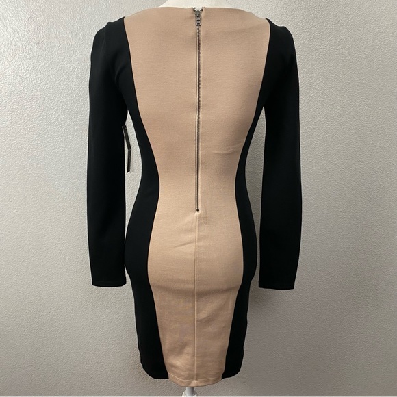 Alice And Olivia Employed Amena Colorblock Tan Dress - Picture 6 of 12